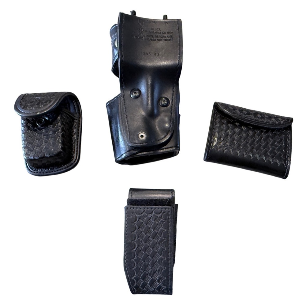 Safariland 295-83 Glock Holster Bianchi Aker Basketweave Duty Gear Set Black